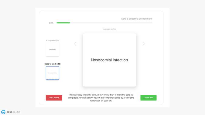 An image showing the flashcards from the Nurse Plus course