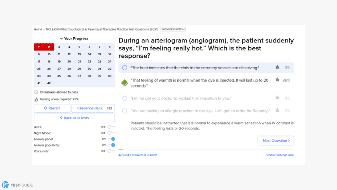 An image showing an example of the Nurse Plus questions